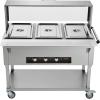 imageVEVOR 5Pan Commercial Food Warmer 5 x 206QT Electric Steam Table 3750W Professional Buffet Catering Food Warmer with Acrylic Sneeze Guard Food Grade Stainless Steel Server for Party Restaurant3 Pot with Guard