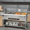 imageVEVOR 5Pan Commercial Food Warmer 5 x 206QT Electric Steam Table 3750W Professional Buffet Catering Food Warmer with Acrylic Sneeze Guard Food Grade Stainless Steel Server for Party Restaurant4 Pot with Guard