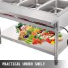 imageVEVOR 5Pan Commercial Food Warmer 5 x 206QT Electric Steam Table 3750W Professional Buffet Catering Food Warmer with Acrylic Sneeze Guard Food Grade Stainless Steel Server for Party Restaurant5 Pot
