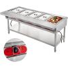 imageVEVOR 5Pan Commercial Food Warmer 5 x 206QT Electric Steam Table 3750W Professional Buffet Catering Food Warmer with Acrylic Sneeze Guard Food Grade Stainless Steel Server for Party Restaurant5 Pot