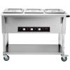 imageVEVOR 5Pan Commercial Food Warmer 5 x 206QT Electric Steam Table 3750W Professional Buffet Catering Food Warmer with Acrylic Sneeze Guard Food Grade Stainless Steel Server for Party Restaurant3 Pan