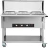imageVEVOR 5Pan Commercial Food Warmer 5 x 206QT Electric Steam Table 3750W Professional Buffet Catering Food Warmer with Acrylic Sneeze Guard Food Grade Stainless Steel Server for Party Restaurant3 Pot with Guard