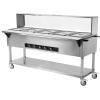 imageVEVOR 5Pan Commercial Food Warmer 5 x 206QT Electric Steam Table 3750W Professional Buffet Catering Food Warmer with Acrylic Sneeze Guard Food Grade Stainless Steel Server for Party Restaurant5 Pot with Guard