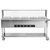 imageVEVOR 5Pan Commercial Food Warmer 5 x 206QT Electric Steam Table 3750W Professional Buffet Catering Food Warmer with Acrylic Sneeze Guard Food Grade Stainless Steel Server for Party Restaurant5 Pot with Guard