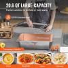 imageVEVOR 5Pan Commercial Food Warmer 5 x 206QT Electric Steam Table 3750W Professional Buffet Catering Food Warmer with Acrylic Sneeze Guard Food Grade Stainless Steel Server for Party Restaurant4 Pot with Guard