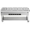 imageVEVOR 5Pan Commercial Food Warmer 5 x 206QT Electric Steam Table 3750W Professional Buffet Catering Food Warmer with Acrylic Sneeze Guard Food Grade Stainless Steel Server for Party Restaurant5Pan