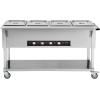 imageVEVOR 5Pan Commercial Food Warmer 5 x 206QT Electric Steam Table 3750W Professional Buffet Catering Food Warmer with Acrylic Sneeze Guard Food Grade Stainless Steel Server for Party Restaurant4 Pans