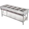 imageVEVOR 5Pan Commercial Food Warmer 5 x 206QT Electric Steam Table 3750W Professional Buffet Catering Food Warmer with Acrylic Sneeze Guard Food Grade Stainless Steel Server for Party Restaurant5 Pot