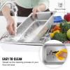 imageVEVOR 6 Pack Hotel Pans Full Size 6Inch Stainless Steel Steam Table PansAntiJam Catering Trays for Steam Tables for Home Party Restaurant Hotel Buffet4 Deep 6 Pack