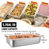 imageVEVOR 6 Pack Hotel Pans Full Size 6Inch Stainless Steel Steam Table PansAntiJam Catering Trays for Steam Tables for Home Party Restaurant Hotel Buffet6 Deep 6 Pack