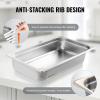 imageVEVOR 6 Pack Hotel Pans Full Size 6Inch Stainless Steel Steam Table PansAntiJam Catering Trays for Steam Tables for Home Party Restaurant Hotel Buffet4 Deep 1 PackThickened