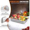 imageVEVOR 6 Pack Hotel Pans Full Size 6Inch Stainless Steel Steam Table PansAntiJam Catering Trays for Steam Tables for Home Party Restaurant Hotel Buffet4 Deep 6 Pack