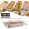 imageVEVOR 6 Pack Hotel Pans Full Size 6Inch Stainless Steel Steam Table PansAntiJam Catering Trays for Steam Tables for Home Party Restaurant Hotel Buffet4 Deep 6 Pack