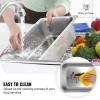 imageVEVOR 6 Pack Hotel Pans Full Size 6Inch Stainless Steel Steam Table PansAntiJam Catering Trays for Steam Tables for Home Party Restaurant Hotel Buffet6 Deep 6 Pack