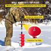 imageVEVOR 6quot Diameter 39quot Length Nylon Corless Ice Auger Drill Bit for Ice Fishing with Extra 118quot Extension Rod Drill Adapter Top Plate and Blade Guard