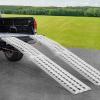 imageVEVOR 75ft Aluminum Ramps 1500 lbs Folding Loading Ramps 2 pcs Set for Pickup Trucks Bed Trailers Ramp with Load Straps for Dirt Bike UTV ATV Trucks Lawn Mowers Cargo Trailer 89quot L x 12quot W2000lbs