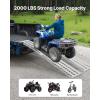 imageVEVOR 75ft Aluminum Ramps 1500 lbs Folding Loading Ramps 2 pcs Set for Pickup Trucks Bed Trailers Ramp with Load Straps for Dirt Bike UTV ATV Trucks Lawn Mowers Cargo Trailer 89quot L x 12quot W2000lbs