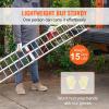 imageVEVOR 75ft Aluminum Ramps 1500 lbs Folding Loading Ramps 2 pcs Set for Pickup Trucks Bed Trailers Ramp with Load Straps for Dirt Bike UTV ATV Trucks Lawn Mowers Cargo Trailer 89quot L x 12quot W750lbs