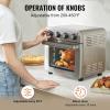 imageVEVOR 7IN1 Air Fryer Toaster Oven 18L Convection Oven 1800W Stainless Steel Toaster Ovens Countertop Combo with Grill Pizza Pan Gloves 6 Slices Toast 10inch Pizza Home Use18L