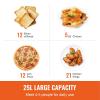 imageVEVOR 7IN1 Air Fryer Toaster Oven 18L Convection Oven 1800W Stainless Steel Toaster Ovens Countertop Combo with Grill Pizza Pan Gloves 6 Slices Toast 10inch Pizza Home Use25L