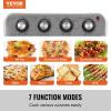 imageVEVOR 7IN1 Air Fryer Toaster Oven 18L Convection Oven 1800W Stainless Steel Toaster Ovens Countertop Combo with Grill Pizza Pan Gloves 6 Slices Toast 10inch Pizza Home Use18L