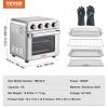 imageVEVOR 7IN1 Air Fryer Toaster Oven 18L Convection Oven 1800W Stainless Steel Toaster Ovens Countertop Combo with Grill Pizza Pan Gloves 6 Slices Toast 10inch Pizza Home Use18L