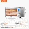 imageVEVOR 7IN1 Air Fryer Toaster Oven 18L Convection Oven 1800W Stainless Steel Toaster Ovens Countertop Combo with Grill Pizza Pan Gloves 6 Slices Toast 10inch Pizza Home Use28L Convection Oven