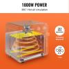 imageVEVOR 7IN1 Air Fryer Toaster Oven 18L Convection Oven 1800W Stainless Steel Toaster Ovens Countertop Combo with Grill Pizza Pan Gloves 6 Slices Toast 10inch Pizza Home Use18L