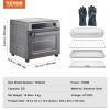 imageVEVOR 7IN1 Air Fryer Toaster Oven 18L Convection Oven 1800W Stainless Steel Toaster Ovens Countertop Combo with Grill Pizza Pan Gloves 6 Slices Toast 10inch Pizza Home Use25L