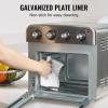imageVEVOR 7IN1 Air Fryer Toaster Oven 18L Convection Oven 1800W Stainless Steel Toaster Ovens Countertop Combo with Grill Pizza Pan Gloves 6 Slices Toast 10inch Pizza Home Use18L