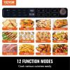 imageVEVOR 7IN1 Air Fryer Toaster Oven 18L Convection Oven 1800W Stainless Steel Toaster Ovens Countertop Combo with Grill Pizza Pan Gloves 6 Slices Toast 10inch Pizza Home Use25L