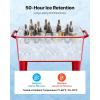 imageVEVOR 80 Quart Rolling Ice Chest Holds up to 50 Bottles  110 Cans Portable Patio Party Bar Drink Cooler Cart with 4 Swivel Casters 2 with Brakes Beverage Cooler Trolley with Bottle Opener Red