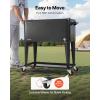 imageVEVOR 80 Quart Rolling Ice Chest Holds up to 50 Bottles  110 Cans Portable Patio Party Bar Drink Cooler Cart with Bottom Shelf Beverage Pool with Side Basket and Bottle Opener Black