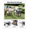 imageVEVOR 80QT Rolling Ice Chest Holds up to 50 Bottles  110 Cans Portable Patio Party Bar Drink Cooler Cart with Bottom Shelf ampamp Foldable Side Shelves Beverage Pool with Swivel Wheels ampamp Bottle Opener