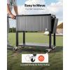 imageVEVOR 80QT Rolling Ice Chest Holds up to 50 Bottles  110 Cans Portable Patio Party Bar Drink Cooler Cart with Bottom Shelf ampamp Foldable Side Shelves Beverage Pool with Swivel Wheels ampamp Bottle Opener