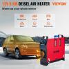 imageVEVOR 8KW Diesel Heater All in One DC1224V Fast Heating Diesel Air Heater with Remote Control and Color Digital Display Low Noise Voice Announcement for RV Truck Camper Van Boat and TrailerBlackRed