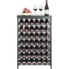 imageVEVOR 8Tier 72 Bottles Stackable Modular Wine Rack Freestanding Wines Holder Display Shelf Solid Bamboo Wood Storage Racks WobbleFree Shelves for Kitchens Dining Rooms Cellars Natural ColorBlack