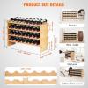imageVEVOR 8Tier 72 Bottles Stackable Modular Wine Rack Freestanding Wines Holder Display Shelf Solid Bamboo Wood Storage Racks WobbleFree Shelves for Kitchens Dining Rooms Cellars Natural ColorOriginal Wooden Colour