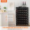 imageVEVOR 8Tier 72 Bottles Stackable Modular Wine Rack Freestanding Wines Holder Display Shelf Solid Bamboo Wood Storage Racks WobbleFree Shelves for Kitchens Dining Rooms Cellars Natural ColorBlack