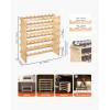 imageVEVOR 8Tier 72 Bottles Stackable Modular Wine Rack Freestanding Wines Holder Display Shelf Solid Bamboo Wood Storage Racks WobbleFree Shelves for Kitchens Dining Rooms Cellars Natural ColorOriginal Wooden Colour