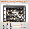 imageVEVOR 8Tier 72 Bottles Stackable Modular Wine Rack Freestanding Wines Holder Display Shelf Solid Bamboo Wood Storage Racks WobbleFree Shelves for Kitchens Dining Rooms Cellars Natural ColorBlack