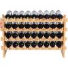 imageVEVOR 8Tier 72 Bottles Stackable Modular Wine Rack Freestanding Wines Holder Display Shelf Solid Bamboo Wood Storage Racks WobbleFree Shelves for Kitchens Dining Rooms Cellars Natural ColorOriginal Wooden Colour