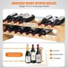 imageVEVOR 8Tier 72 Bottles Stackable Modular Wine Rack Freestanding Wines Holder Display Shelf Solid Bamboo Wood Storage Racks WobbleFree Shelves for Kitchens Dining Rooms Cellars Natural ColorOriginal Wooden Colour
