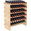 imageVEVOR 8Tier 72 Bottles Stackable Modular Wine Rack Freestanding Wines Holder Display Shelf Solid Bamboo Wood Storage Racks WobbleFree Shelves for Kitchens Dining Rooms Cellars Natural ColorOriginal Wooden Colour