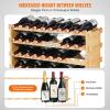 imageVEVOR 8Tier 72 Bottles Stackable Modular Wine Rack Freestanding Wines Holder Display Shelf Solid Bamboo Wood Storage Racks WobbleFree Shelves for Kitchens Dining Rooms Cellars Natural ColorOriginal Wooden Colour