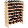 imageVEVOR 8Tier 72 Bottles Stackable Modular Wine Rack Freestanding Wines Holder Display Shelf Solid Bamboo Wood Storage Racks WobbleFree Shelves for Kitchens Dining Rooms Cellars Natural ColorOriginal Wooden Colour