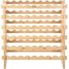 imageVEVOR 8Tier 72 Bottles Stackable Modular Wine Rack Freestanding Wines Holder Display Shelf Solid Bamboo Wood Storage Racks WobbleFree Shelves for Kitchens Dining Rooms Cellars Natural ColorOriginal Wooden Colour