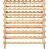 imageVEVOR 8Tier 72 Bottles Stackable Modular Wine Rack Freestanding Wines Holder Display Shelf Solid Bamboo Wood Storage Racks WobbleFree Shelves for Kitchens Dining Rooms Cellars Natural ColorOriginal Wooden Colour