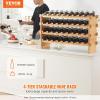 imageVEVOR 8Tier 72 Bottles Stackable Modular Wine Rack Freestanding Wines Holder Display Shelf Solid Bamboo Wood Storage Racks WobbleFree Shelves for Kitchens Dining Rooms Cellars Natural ColorOriginal Wooden Colour