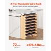 imageVEVOR 8Tier 72 Bottles Stackable Modular Wine Rack Freestanding Wines Holder Display Shelf Solid Bamboo Wood Storage Racks WobbleFree Shelves for Kitchens Dining Rooms Cellars Natural ColorOriginal Wooden Colour